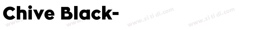 Chive Black字体转换